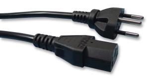 Ac Power Cord Type C5 Europe 10a250v2500mm -40c To +85c