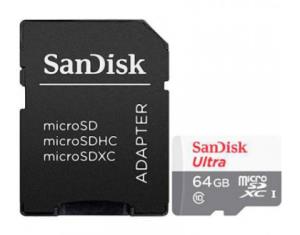 64GB Ultra micro SDXC + SD Adapter (SDSQUNR-064G-GN3MA)