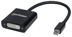 Mini-DisplayPort Male To DVI-I Dual-link Female, Black