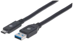 USB 3.1 Cable Gen 1, Type-A Male to Type-C Male, 5 Gbps, 3m Black