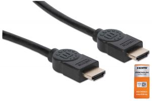 High Speed HDMI Cable With Ethernet 4k@60hz Uhd, 18gbps Bandwidth, Male To Male, Shielded, 2m Black