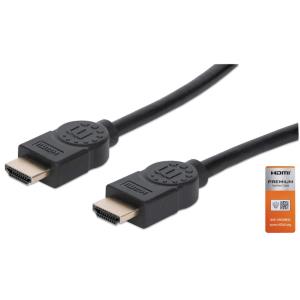 High Speed HDMI Cable With Ethernet 4k@60hz Uhd, 18gbps Bandwidth, Male To Male, Shielded, 5m Black