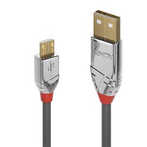 Cable - USB2.0 Type A Male To Micro Type B Male - Cromoline - 50cm - Grey