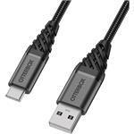 USB-C to USB-A Cable | Premium - Dark Ash (Black) - 2m