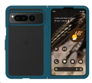 Pixel Fold Case Thin Flex Series Antimicrobial - Pacific Reef (Clear/Blue)