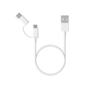 Cable 2 In 1 - USB Type-a Male To USB-c Male - 1m - White