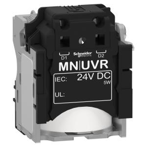 Undervoltage Release MN, ComPacT NSX, Rated Voltage 24VDC, Screwless Spring Terminal Connections