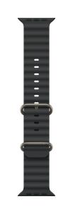 49mm Black Ocean Band - Natural Titanium Finish