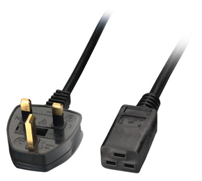 Power Cord Bs-1363 To Iec-c15 2.5m Uk