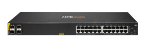 Aruba 6000 24G Class4 PoE 4SFP 370W Switch, 24x 10/100/1000BASE-T ports, 4x 1G SFP ports