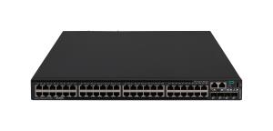 FlexNetwork 5140 48G PoE+ 4SFP+ 1-slot HI Switch, 48 RJ-45 autosensing 10/100/1000 PoE+ ports
