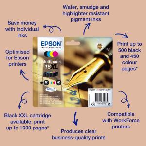 Ink Cartridge - 16 Durabrite Ultra - 14.7ml - Black / Yellow / Cyan / Magenta