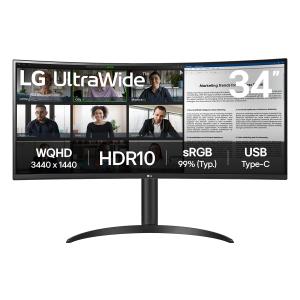 Gaming USB-c Curved Monitor - 34gx90sa-w - 34in - Wqhd (3440x1440) - 5ms - 21:9 Va - Black