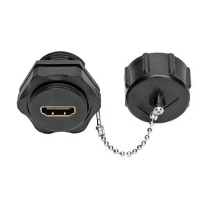 4K HDMI COUPLER W ETHERNET F/F INDUSTRIAL 4K X 2K IP67 DUST CAP