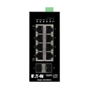 TRIPP LITE 8-Port Managed Industrial Gigabit Ethernet Switch - 10/100/1000 Mbps, 2 GbE SFP Slots, -40� to 75�C, DIN Mount