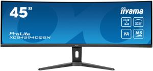 Desktop USB-C Monitor - ProLite XCB4594DQSN-B1 - 45in Curved 1500R - 5120x1440 (DQHD) - Black