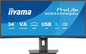 Desktop USB-C Monitor - ProLite XCB3494WQSU-B1 - 34in Curved - 3440x1440 (UWQHD) - Black