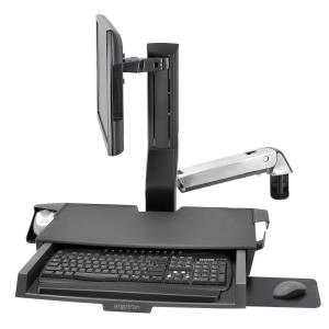 SV Combo Arm with Worksurface & Pan (polished aluminum)