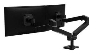 Monitor Mount - LX Pro - Desk - 2 monitor - Tilt/Pan/Rotate - up to 27in - Black