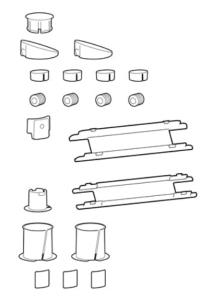 Accessory - Spare Parts Kit Lx Pro Desk Skus - White