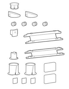 Accessory Spare Parts Kit Lx Pro Wall Mount Skus - Industrial Grey