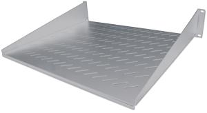 Fixed Shelf - 19in - 2U - 2-Point Front Mount - 400 mm Depth - Vented - Grey