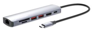 USB-C DOCK/HUB/Reader 5-Port- ENET/HDMI/USB-A(X2)/USB-C/PD100