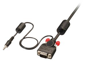 Audio Cable - Premium Svga - Male To Male - Black - 2m