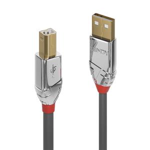 Cable - USB Type A Male And B Male - 50cm - Cromoline - Grey