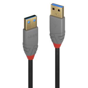 Cable - USB3.0 Type A Male To Male - Anthraline - 5m - Black