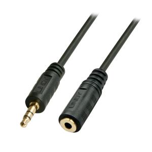 Extension Audio Cable Premium - 3.5mm Stereo Jack To 3.5mm Stereo Socket - 7.5m - Black