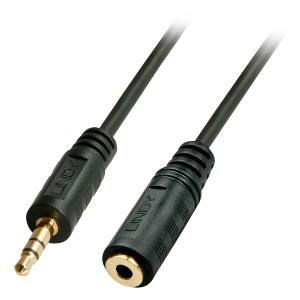 Audio Cable Premium - 3.5mm Stereo Jack To 3.5mm Stereo Socket - 10m - Black