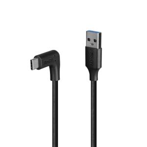 Cable - USB-a Male - USB-c  Male - 1m - 90 Degree Right Angle 10gbps Black
