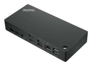 ThinkPad Universal USB-C Dock w/ Power Adapter - USB-C / 3x USB 3.2 Gen 2 / 2x USB 2.0 / Audio Jack / 2x DP / HDMI / GbE - 135W Power Delivery