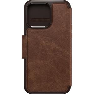 iPhone 15 Pro Max Case Strada Series Folio MagSafe - Espresso (Brown)