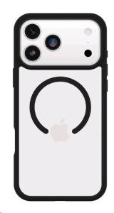 iPhone 17 Pro Max Case - React Series - Black Crystal (Clear/Black)