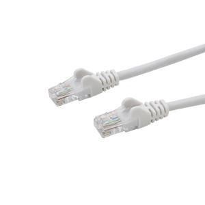 0.5M WHITE RJ45 CAT6 UTP STR/FLUSH MOULDED/24AWG
