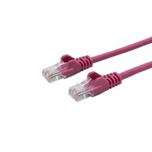 20M PINK RJ45 CAT5E UTP STR/FLUSH MOULDED/24AWG