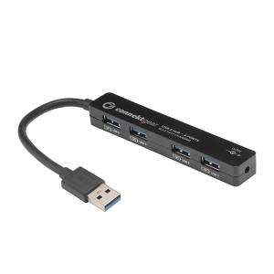 4 PORT HUB USB3 - BUS POWERED BLACK