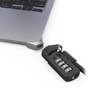 Ledge Adapter for MacBook Air 15-inch (M2/M3/M4/M5) with Combination Cable Lock (Corner Lock) - Silver/ Black