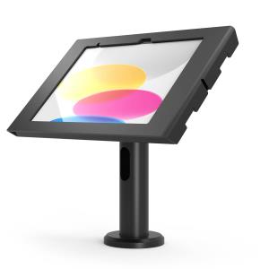 Bundle / VESA Mast Counter Stand + Apex Secured Enclosure Wall Mount for iPad 10th-11th (A16) Gen - White