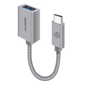USB 3.1 USB-C (Male) to USB-A (Female) Adapter - Space Grey Aluminium - 15cm