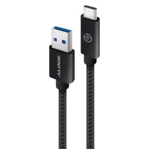 USB 3.1 USB-C (Male) to USB-A (Male) -BLACK Aluminium - 1m