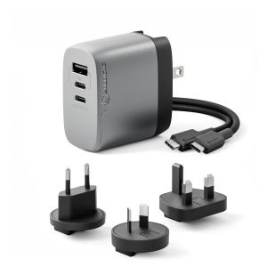 3x67 Rapid Power 67w Multi Country Gan Charger - Space Grey